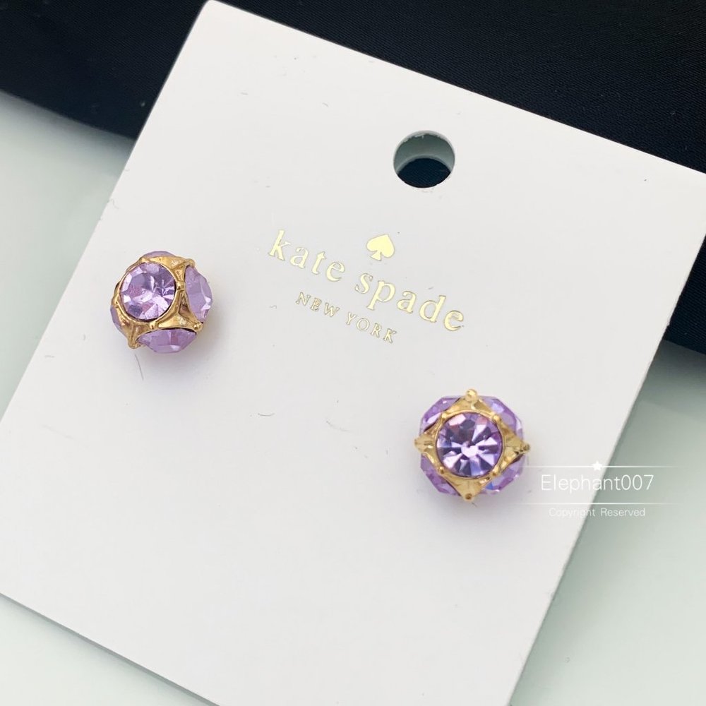 Kate Spade earrings purple crystal earrings